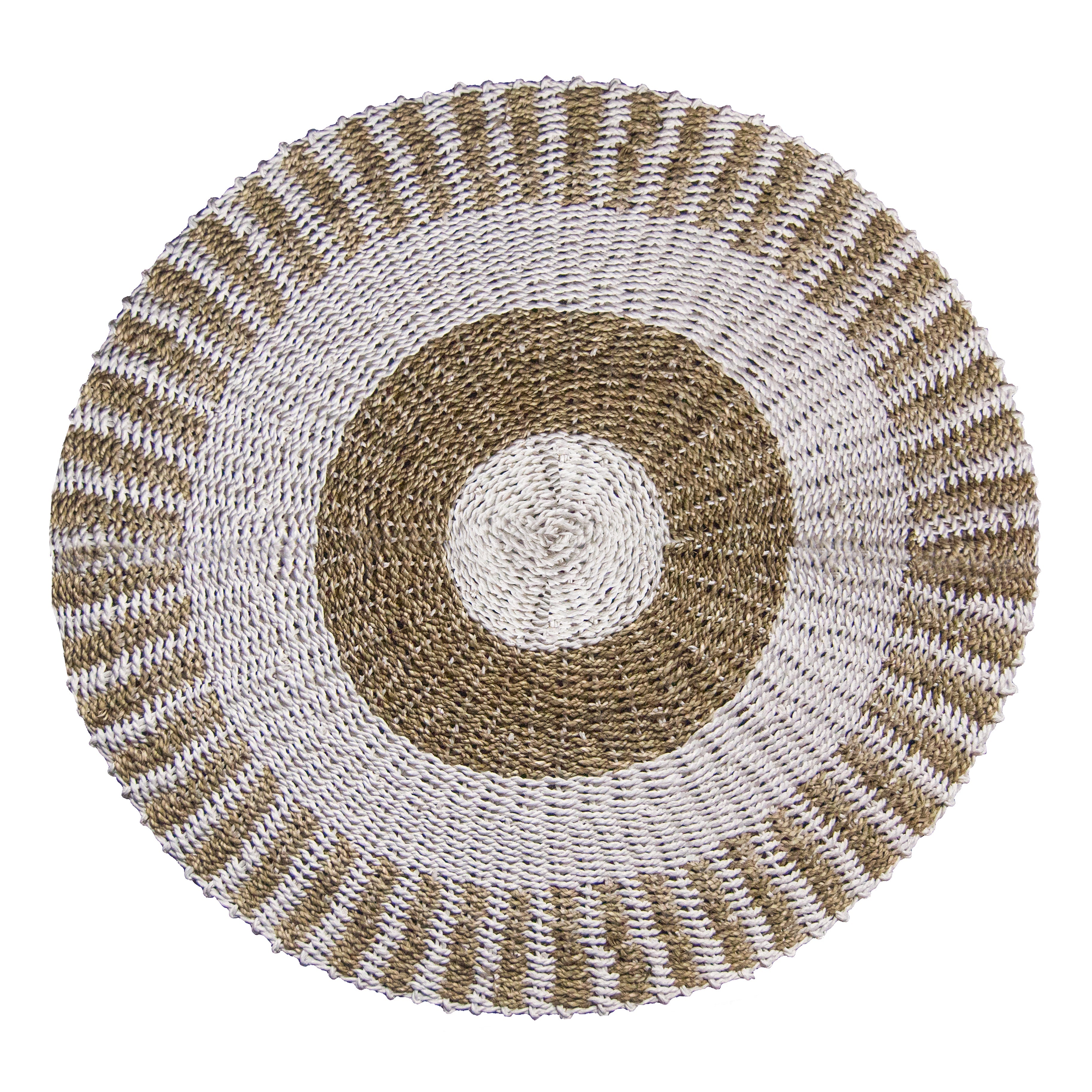 View Round Seagrass White Tan Sun 1m information