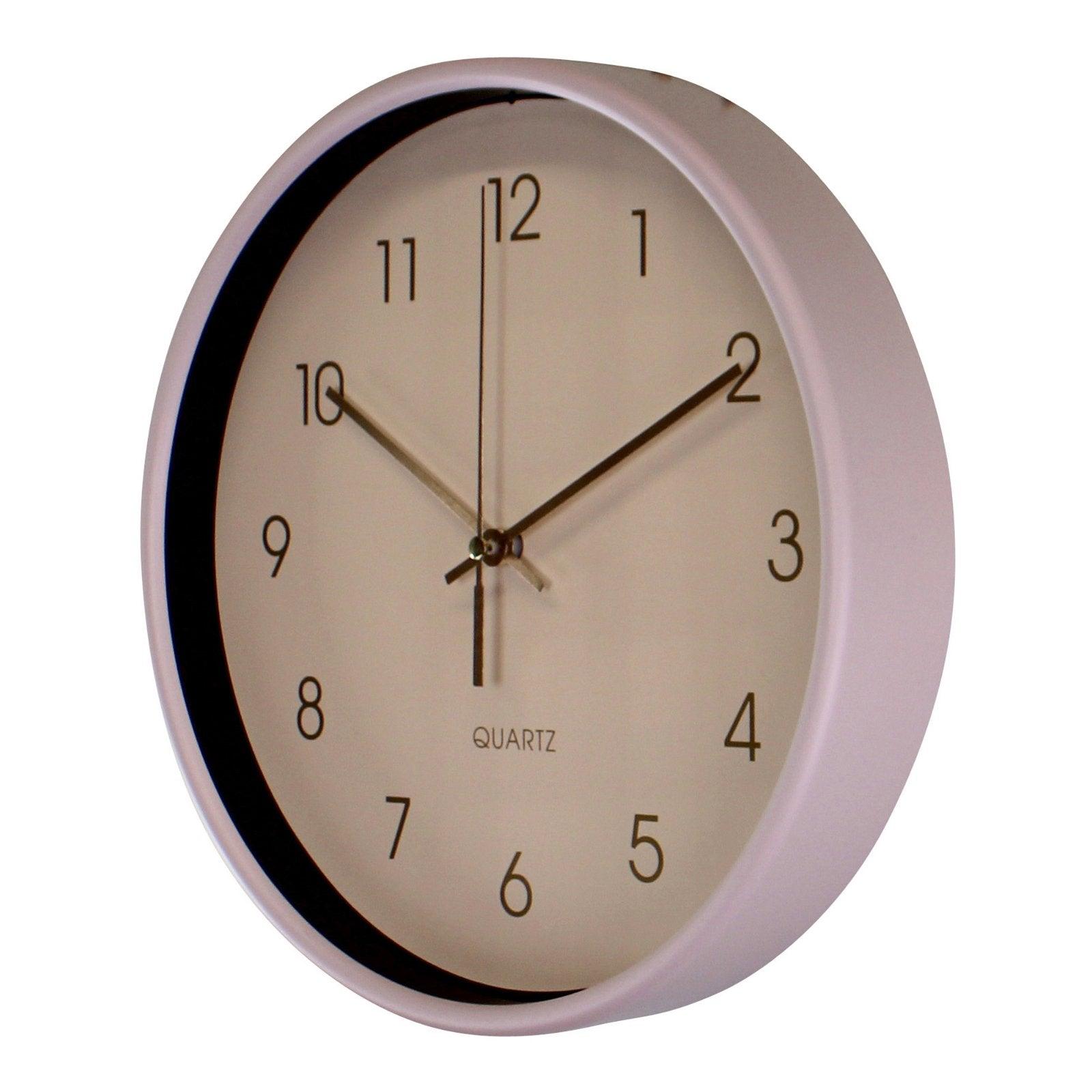 View Round Wall Clock In Dusky Pink 25cm information