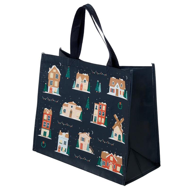 View RPET Reusable Recycled Shopping Bag Christmas Houses information