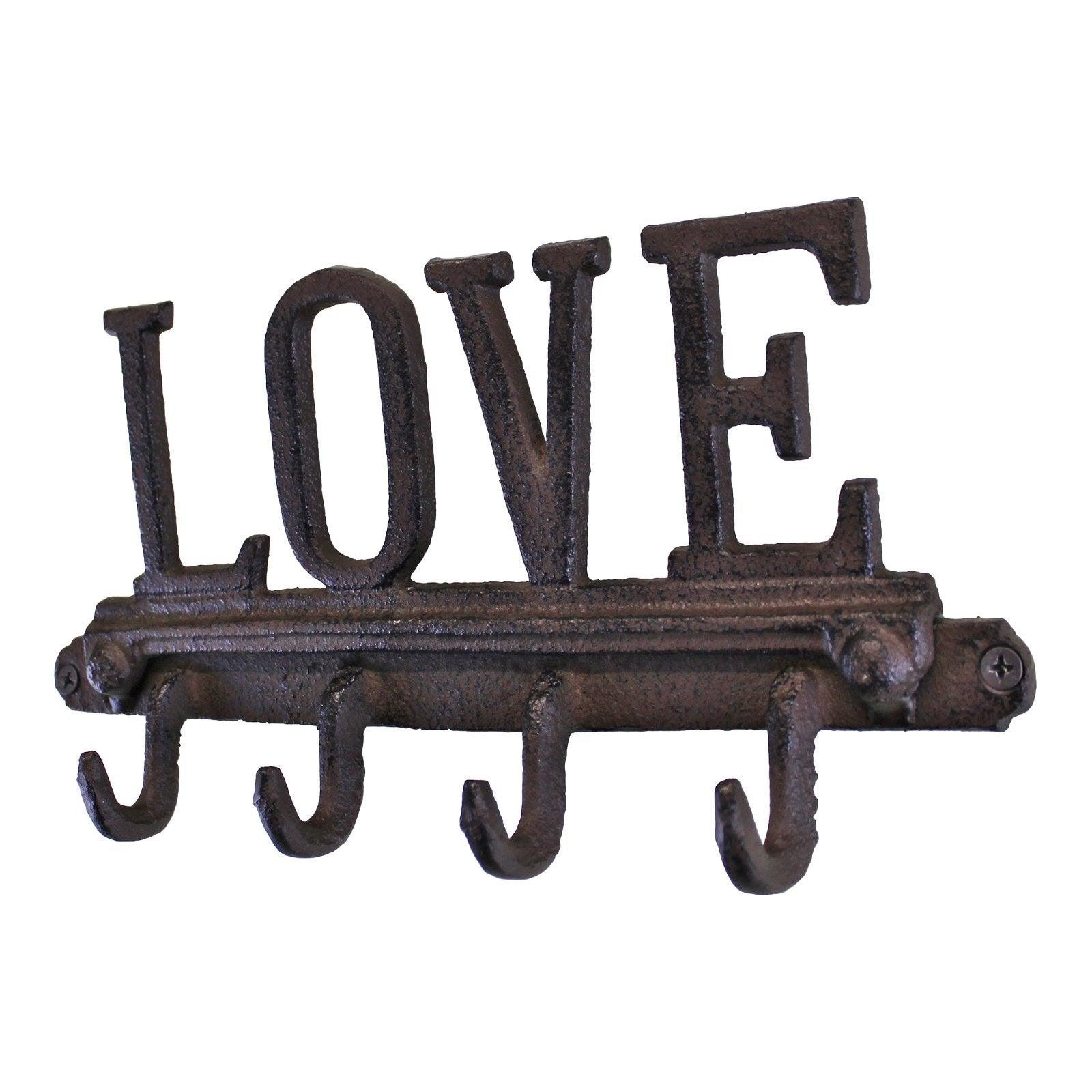 View Rustic Cast Iron Wall Hooks Love Design With 4 Hooks information