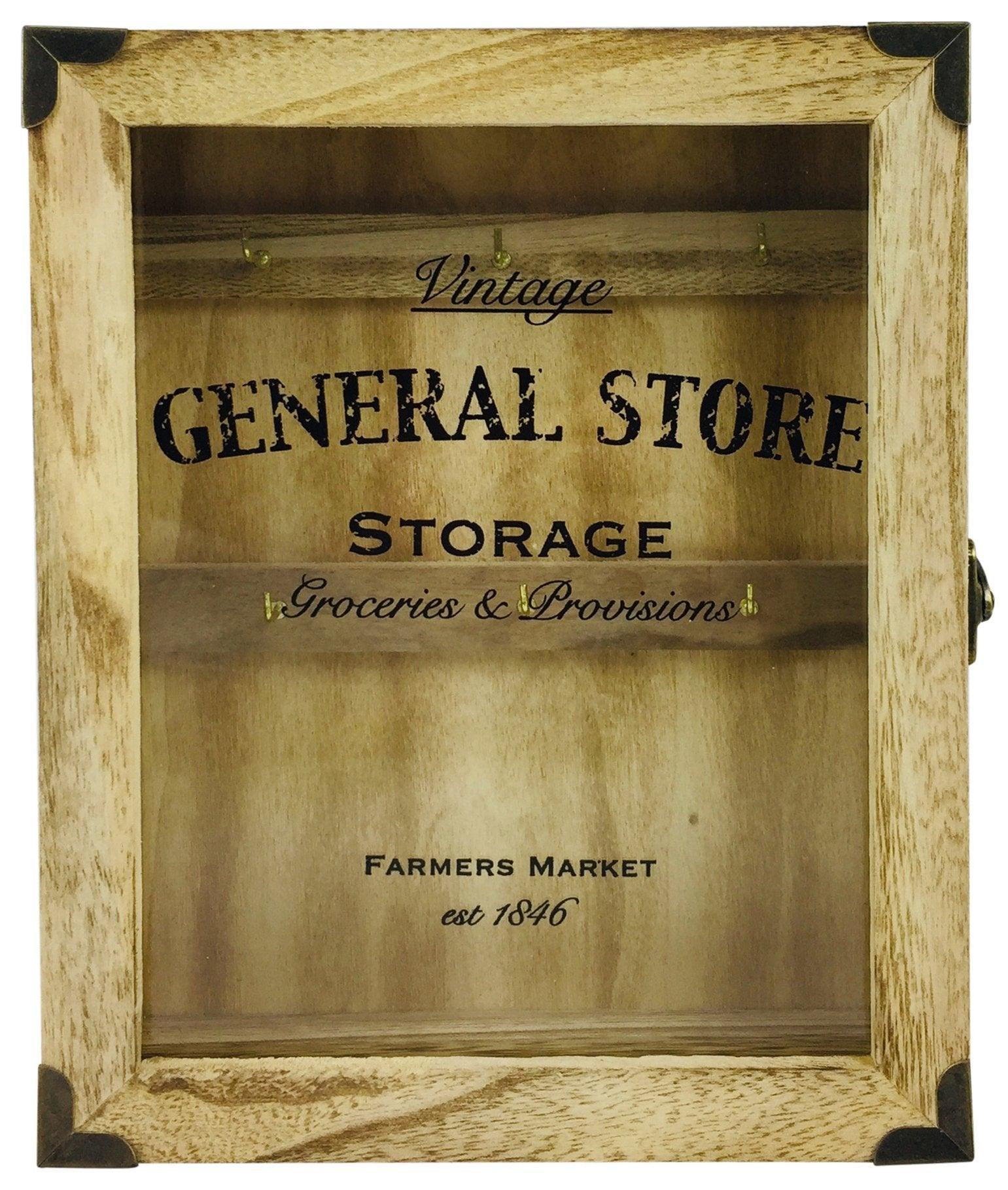 View Rustic General Store Key Box Wooden information