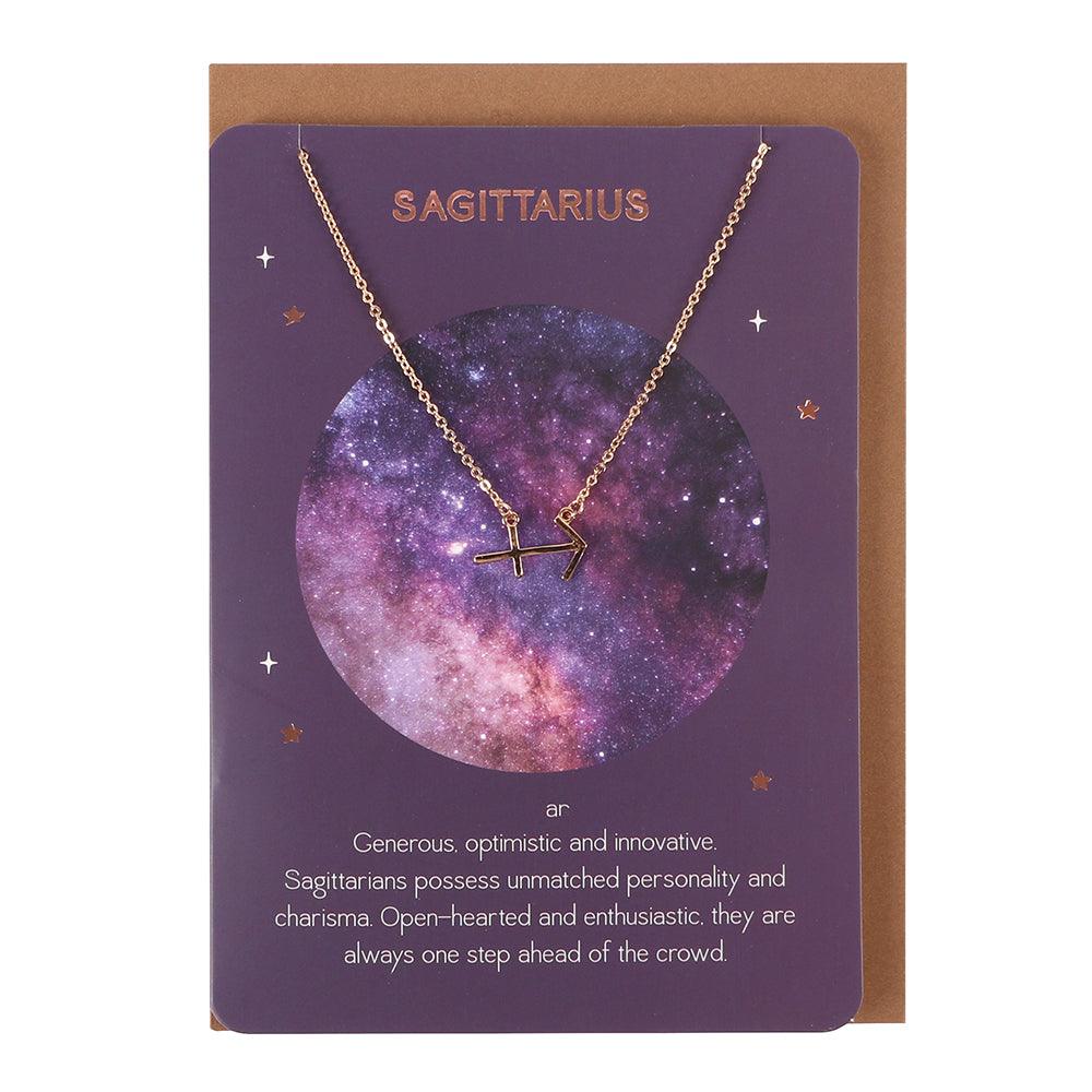View Sagittarius Zodiac Necklace Card information