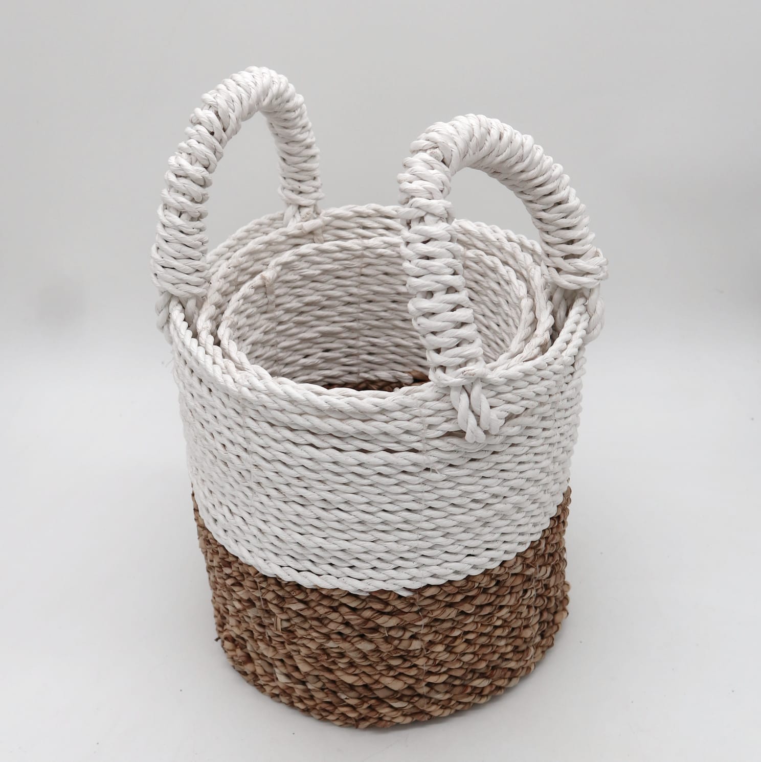 View Seagrass Basket Set Natural White information