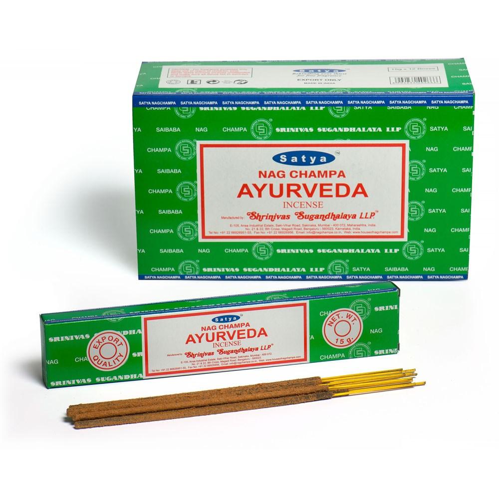 View Set of 12 Packets of Ayurveda Incense Sticks by Satya information