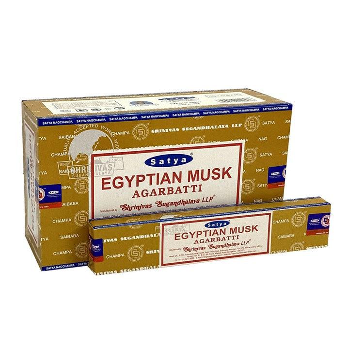 View Set of 12 Packets of Egyptian Musk Incense Sticks by Satya information