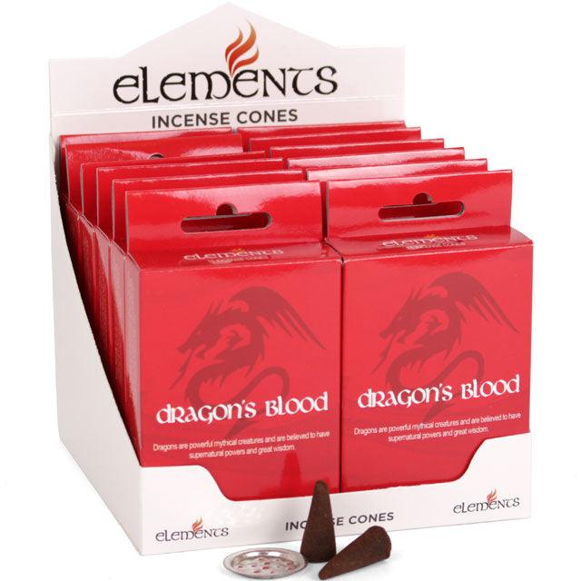 View Set of 12 Packets of Elements Dragons Blood Incense Cones information