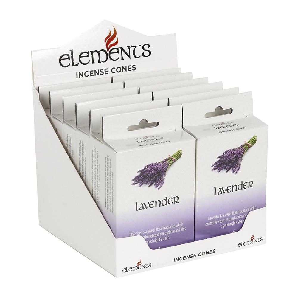 View Set of 12 Packets of Elements Lavender Incense Cones information