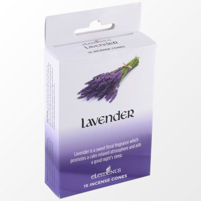 View Set of 12 Packets of Elements Lavender Incense Cones information