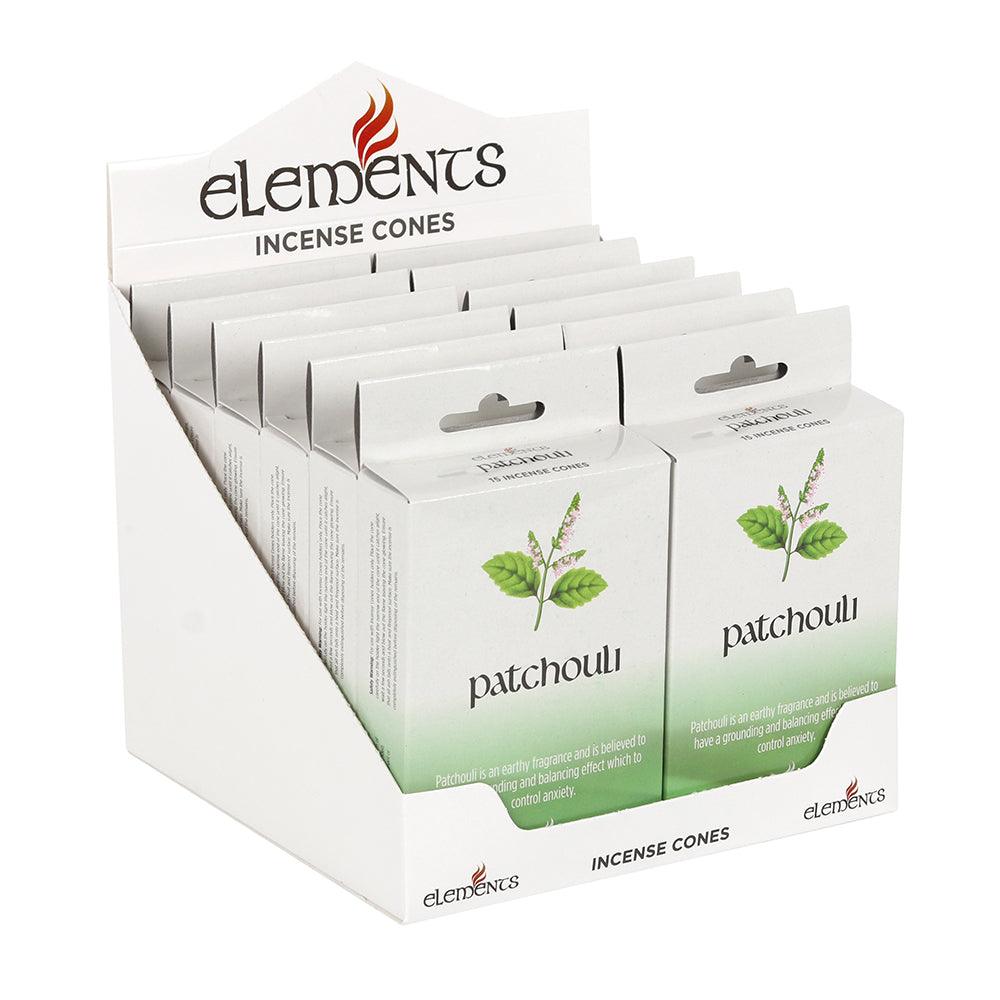 View Set of 12 Packets of Elements Patchouli Incense Cones information