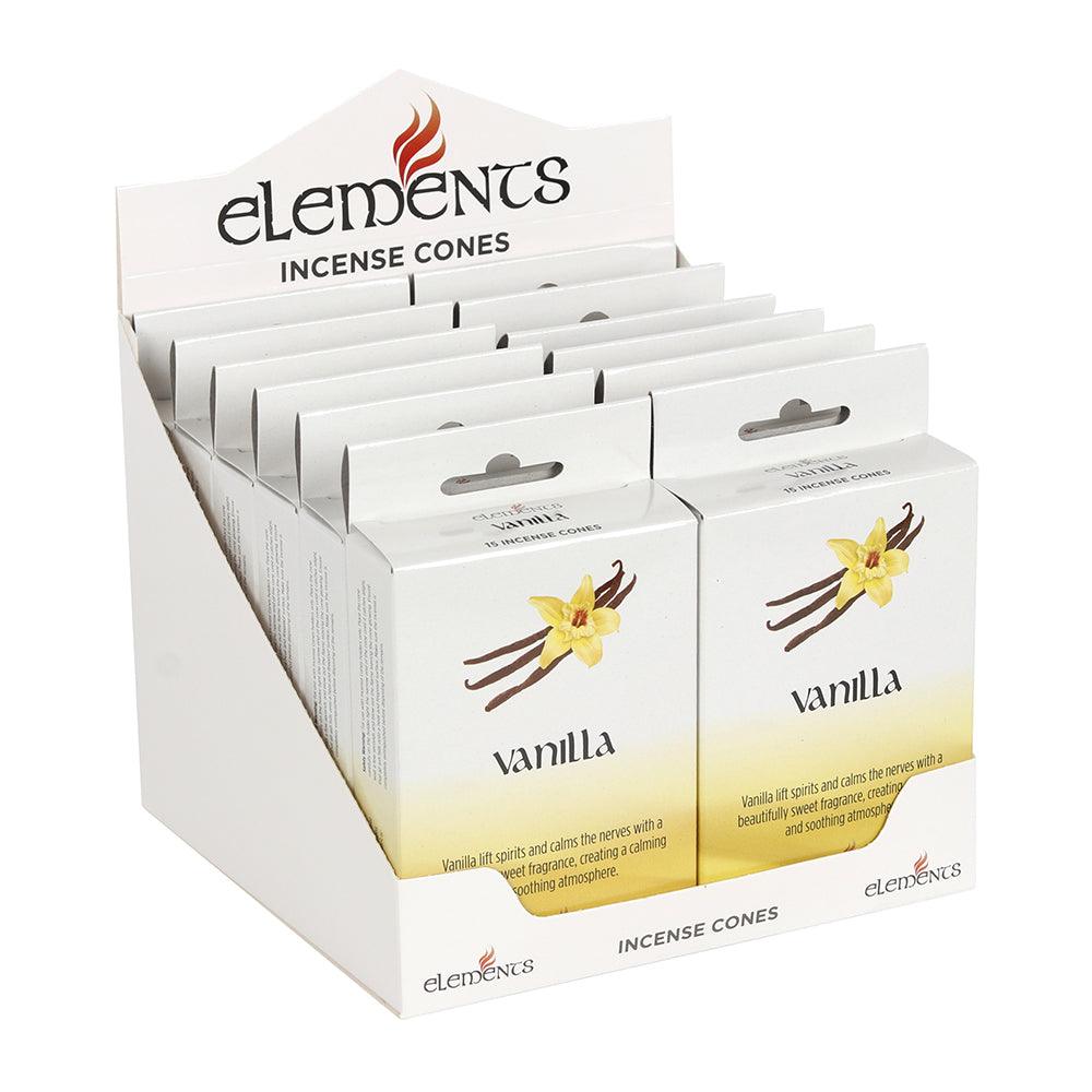 View Set of 12 Packets of Elements Vanilla Incense Cones information