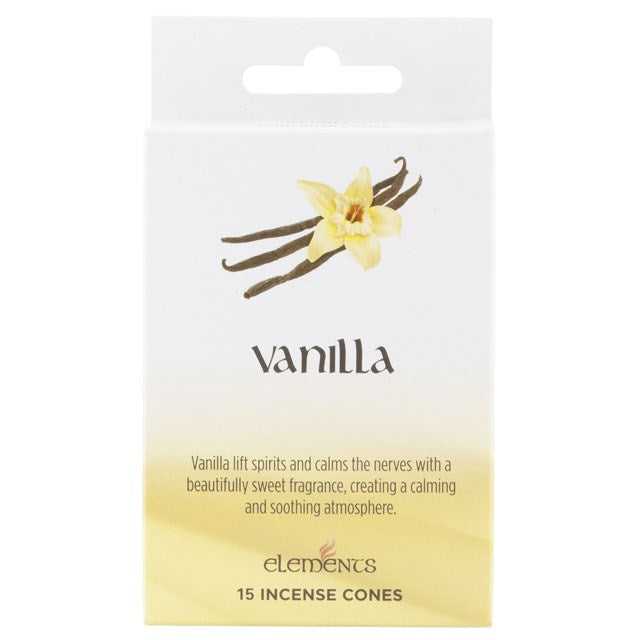 View Set of 12 Packets of Elements Vanilla Incense Cones information