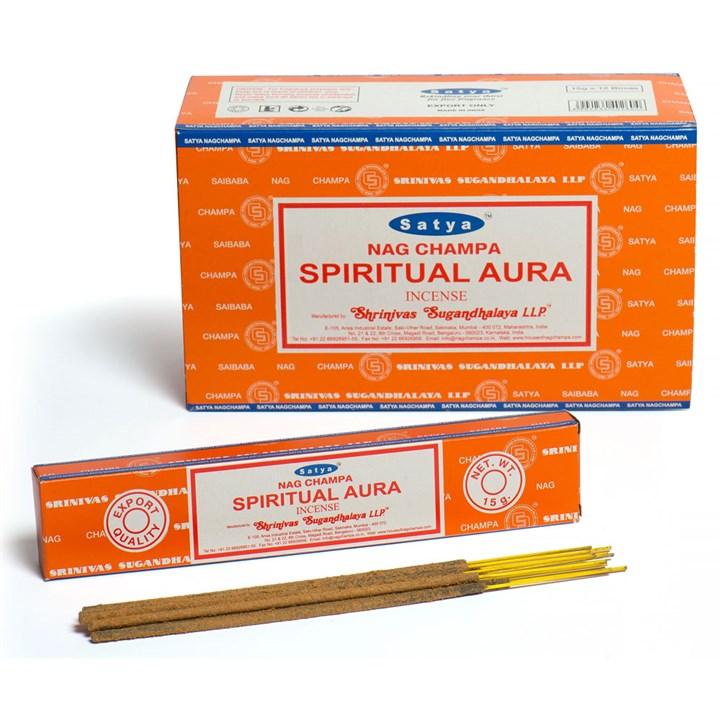 View Set of 12 Packets of Spiritual Aura Incense Sticks by Satya information