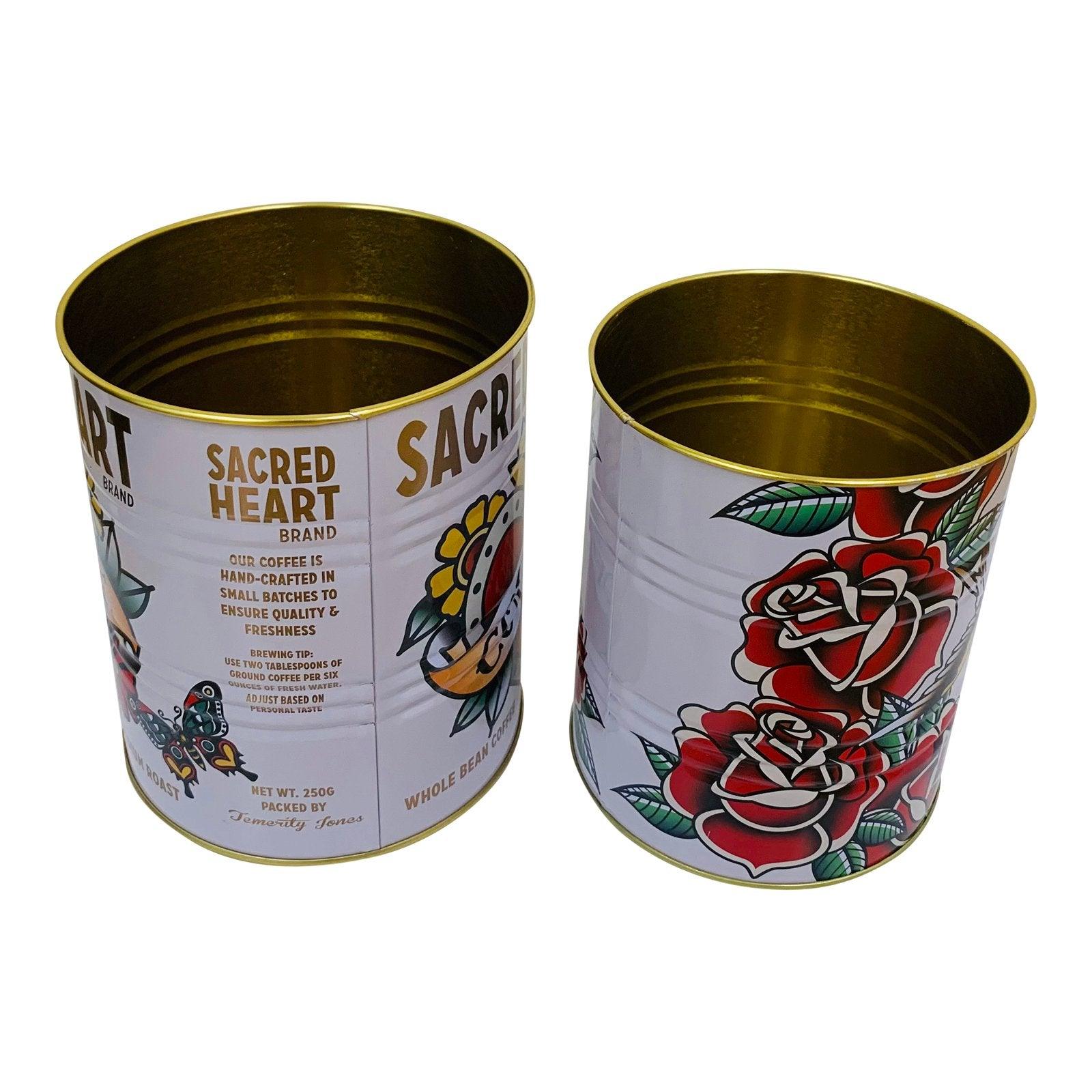 View Set of 2 Tattoo Designed Storage Tins information