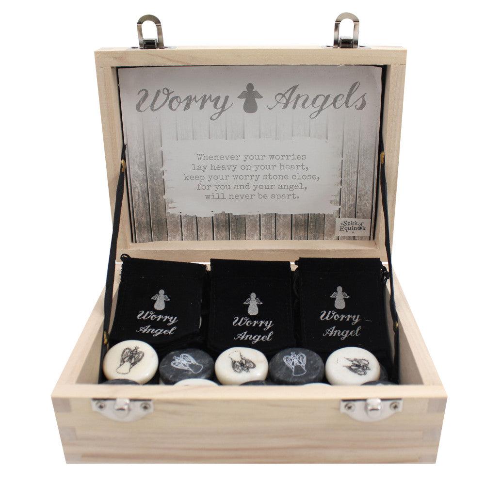 View Set of 24 Angel Stones in Box information