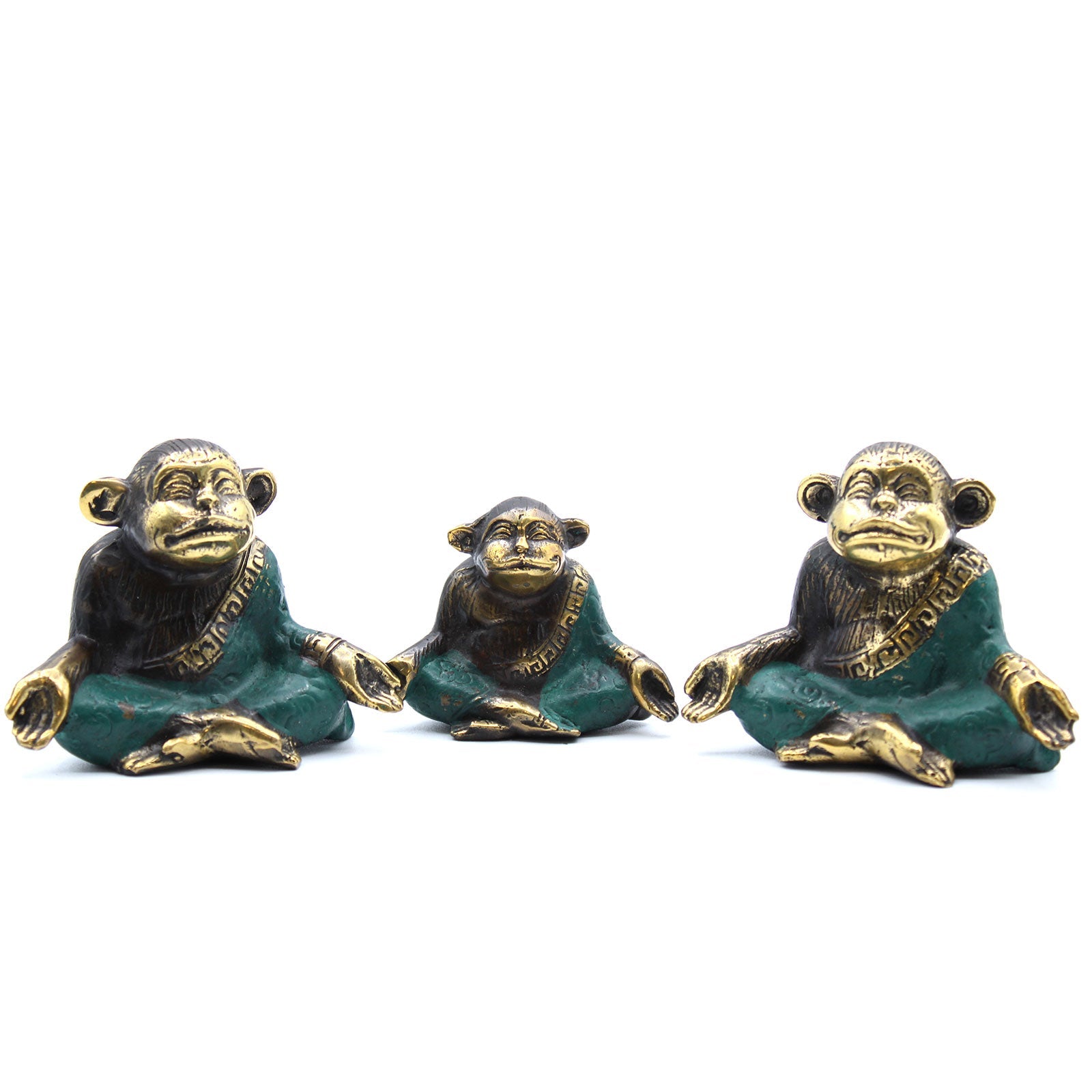 View Set of 3 Family of Yoga Monkeys asst sizes information