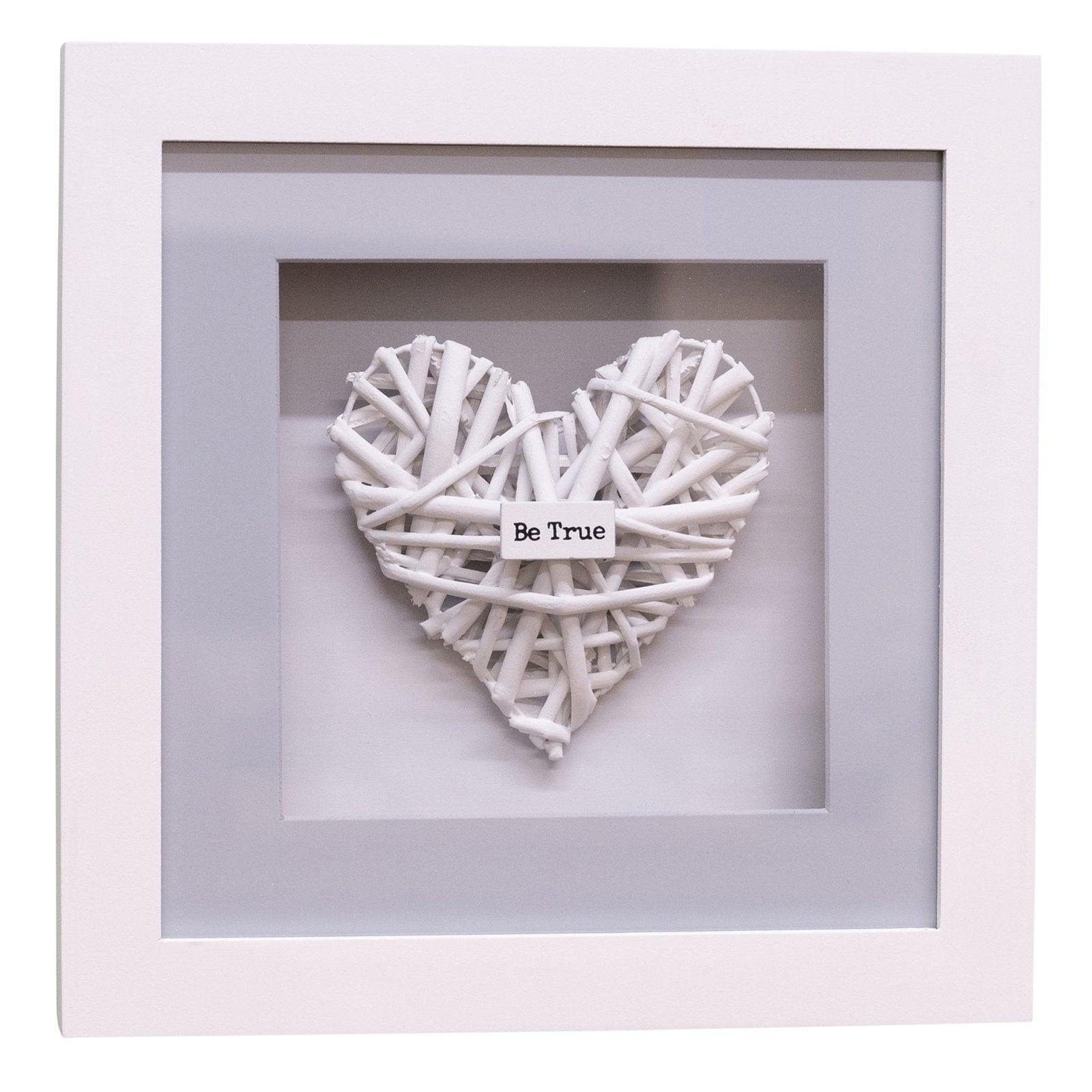 View Set of 4 Be Kind Woven Heart Frames information