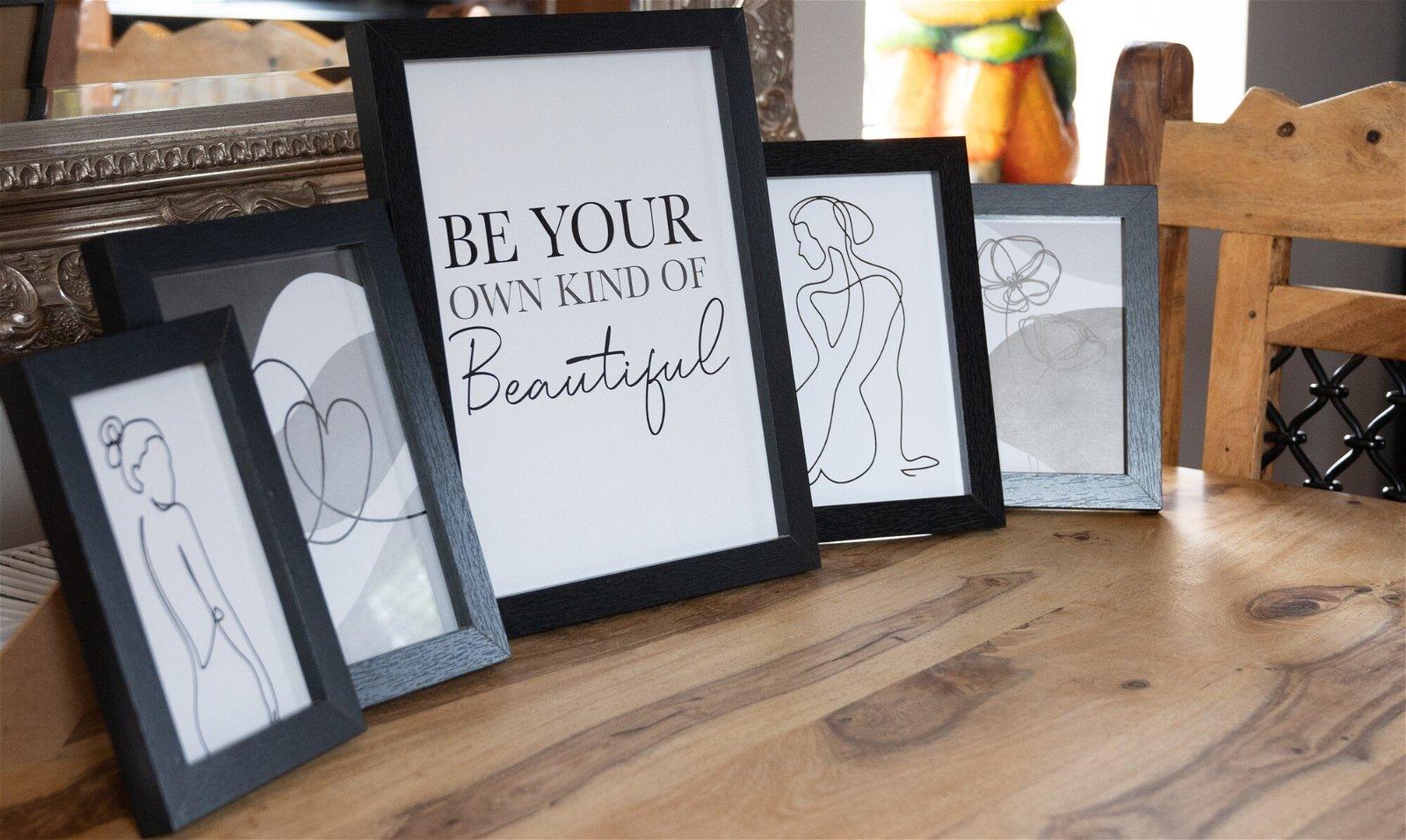 View Set of 5 Silhouette Women Gallery Wall Art Prints information