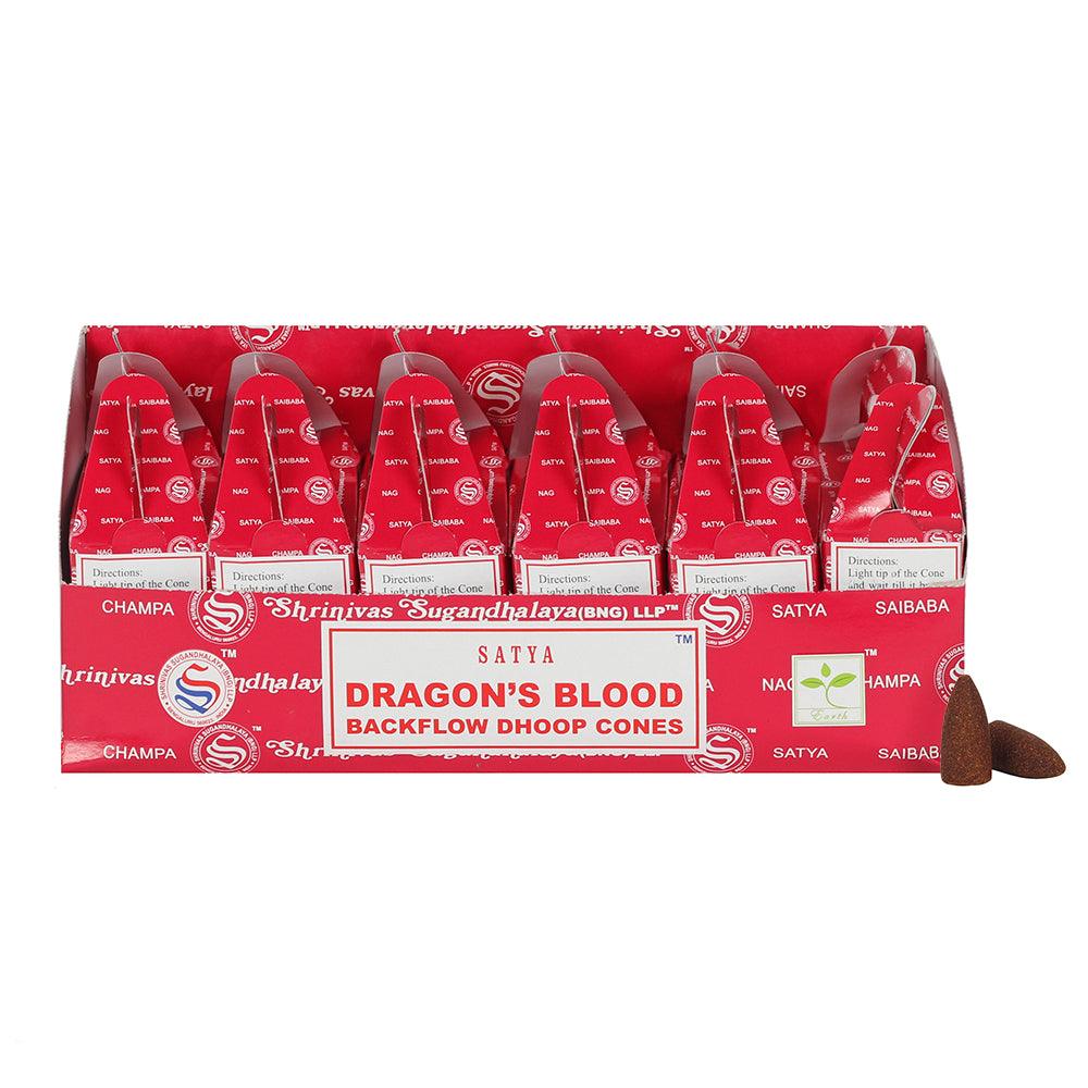 View Set of 6 Packets of Satya Dragons Blood Backflow Dhoop Cones information