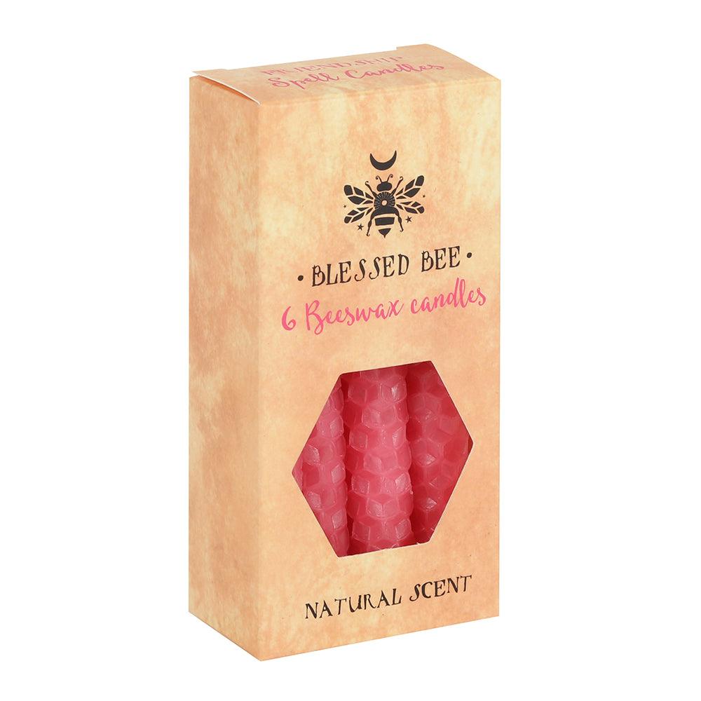 View Set of 6 Pink Beeswax Spell Candles information