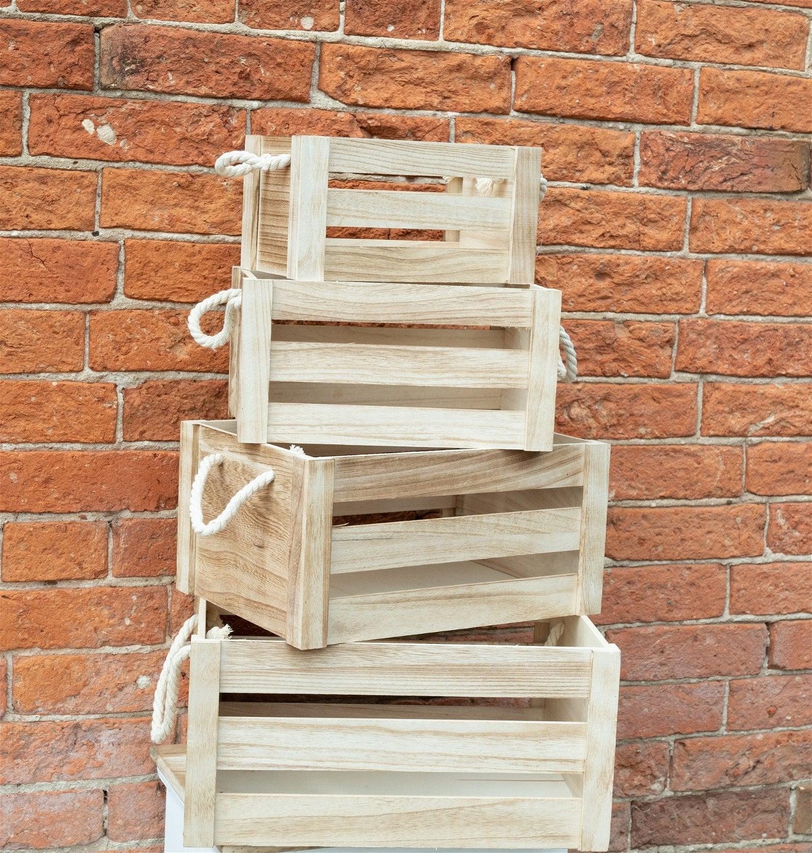 View Set of Four Wooden Crates information