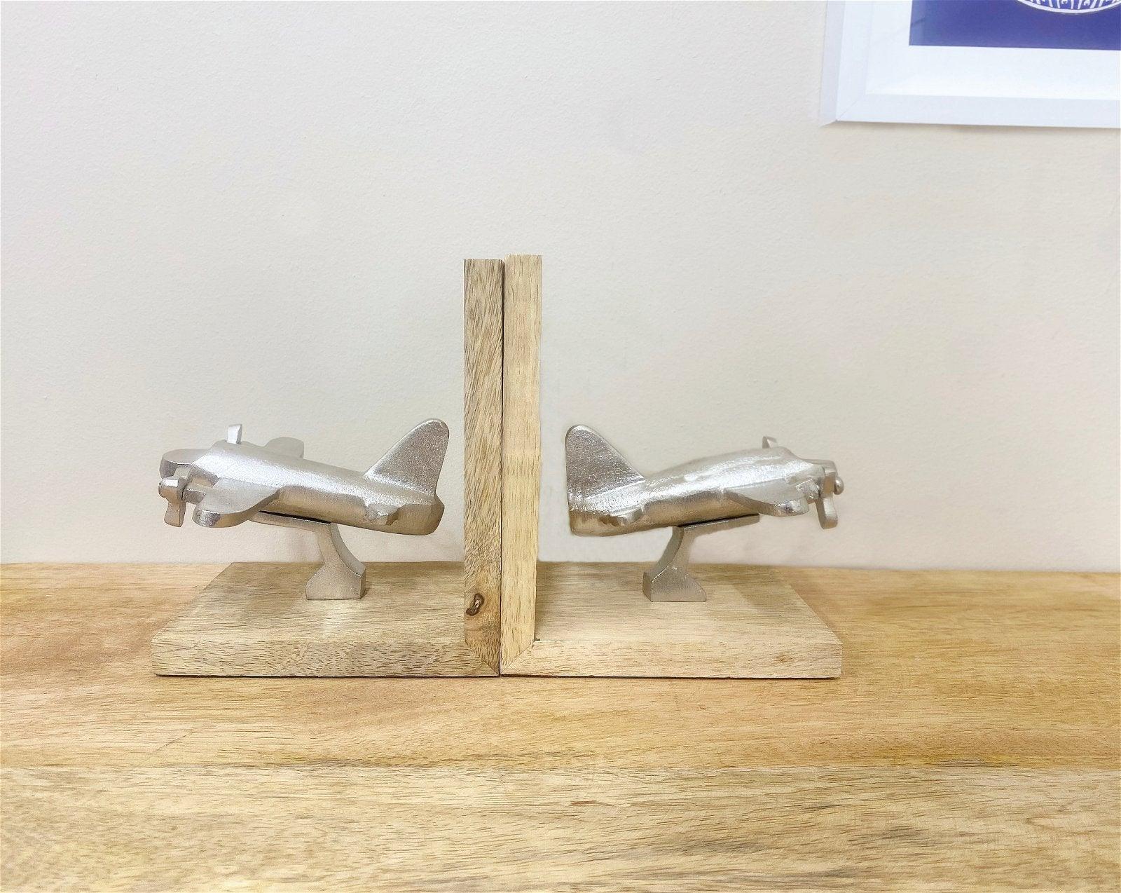 View Set of Two Aeroplane Bookends information