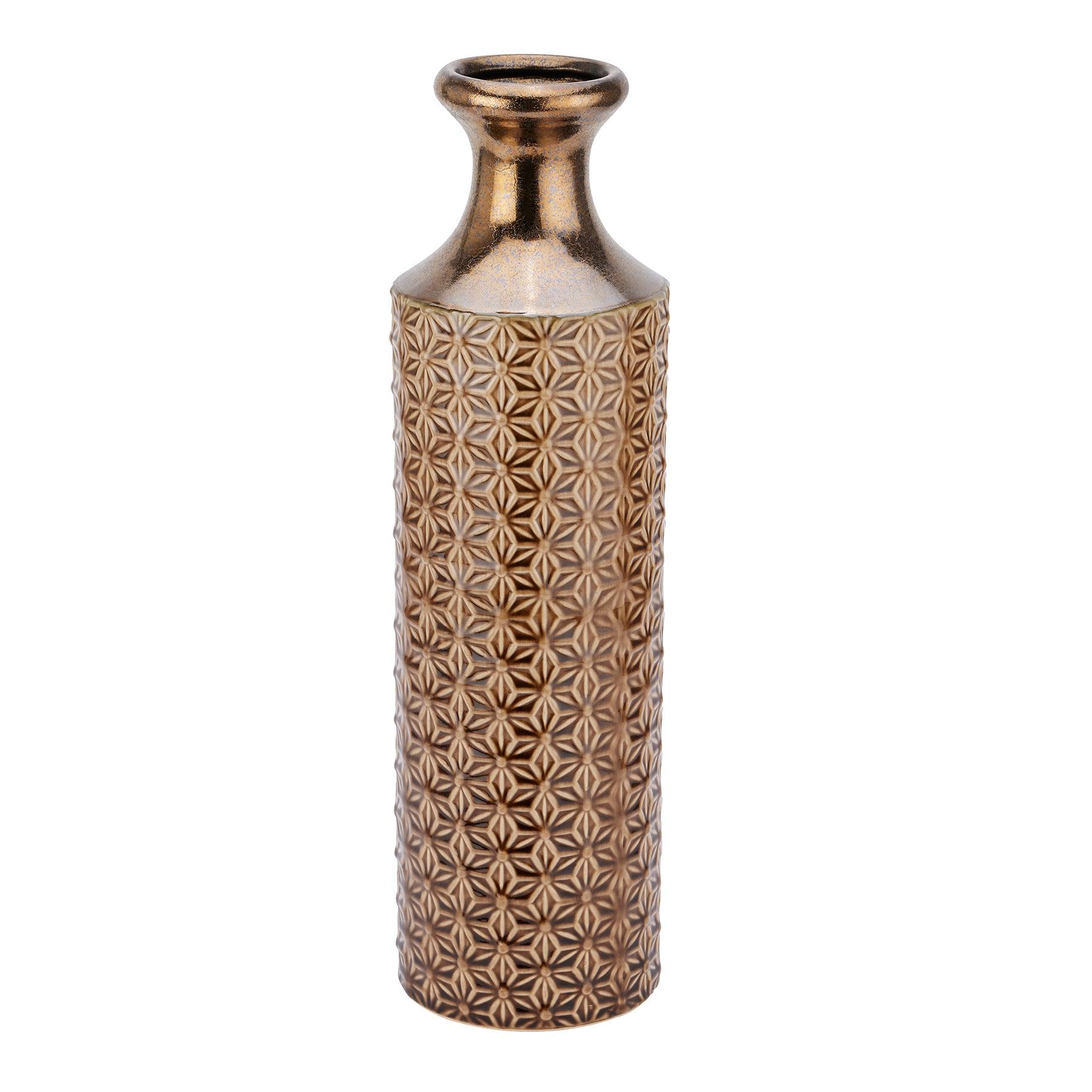 View Seville Collection Large Caramel Fluted Vase information