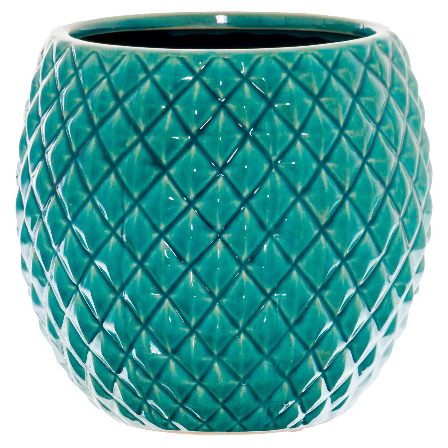 View Seville Collection Teal diamond Planter information