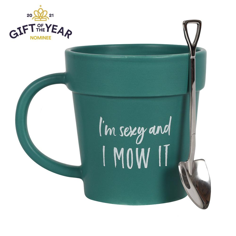 View Sexy and I Mow It Pot Mug and Shovel Spoon information