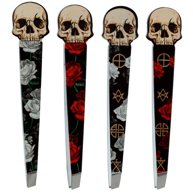 View Shaped Tweezers Skull and Roses information