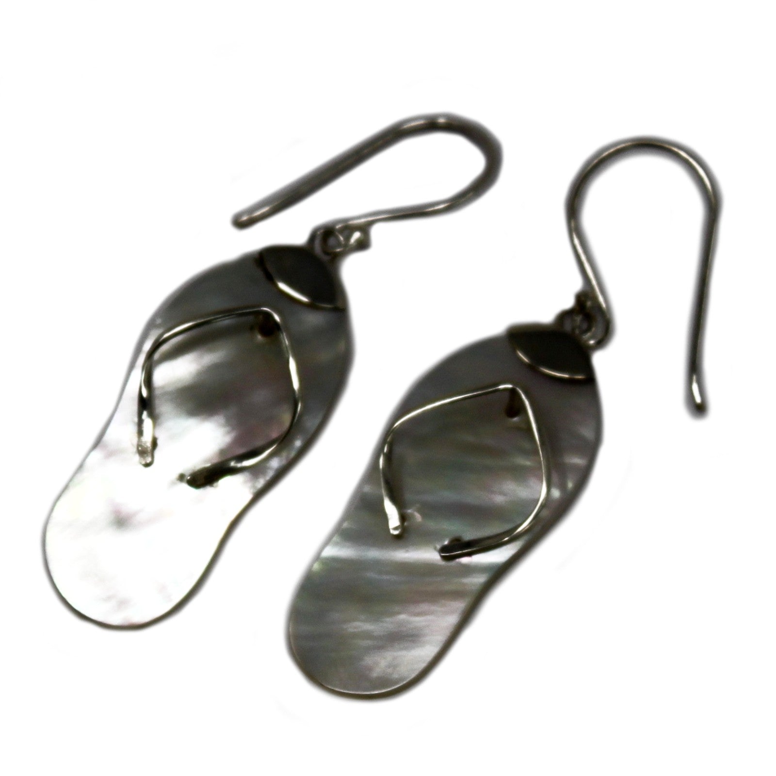 View Shell Silver Earrings Flipflops MOP information