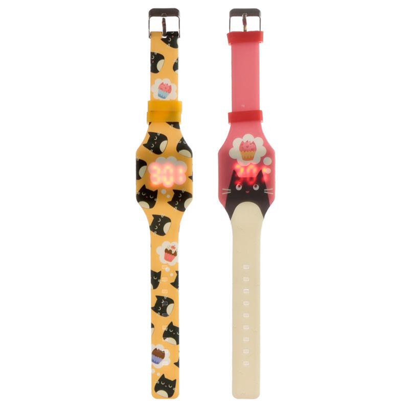 View Silicone Digital Watch Feline Fine Cat information