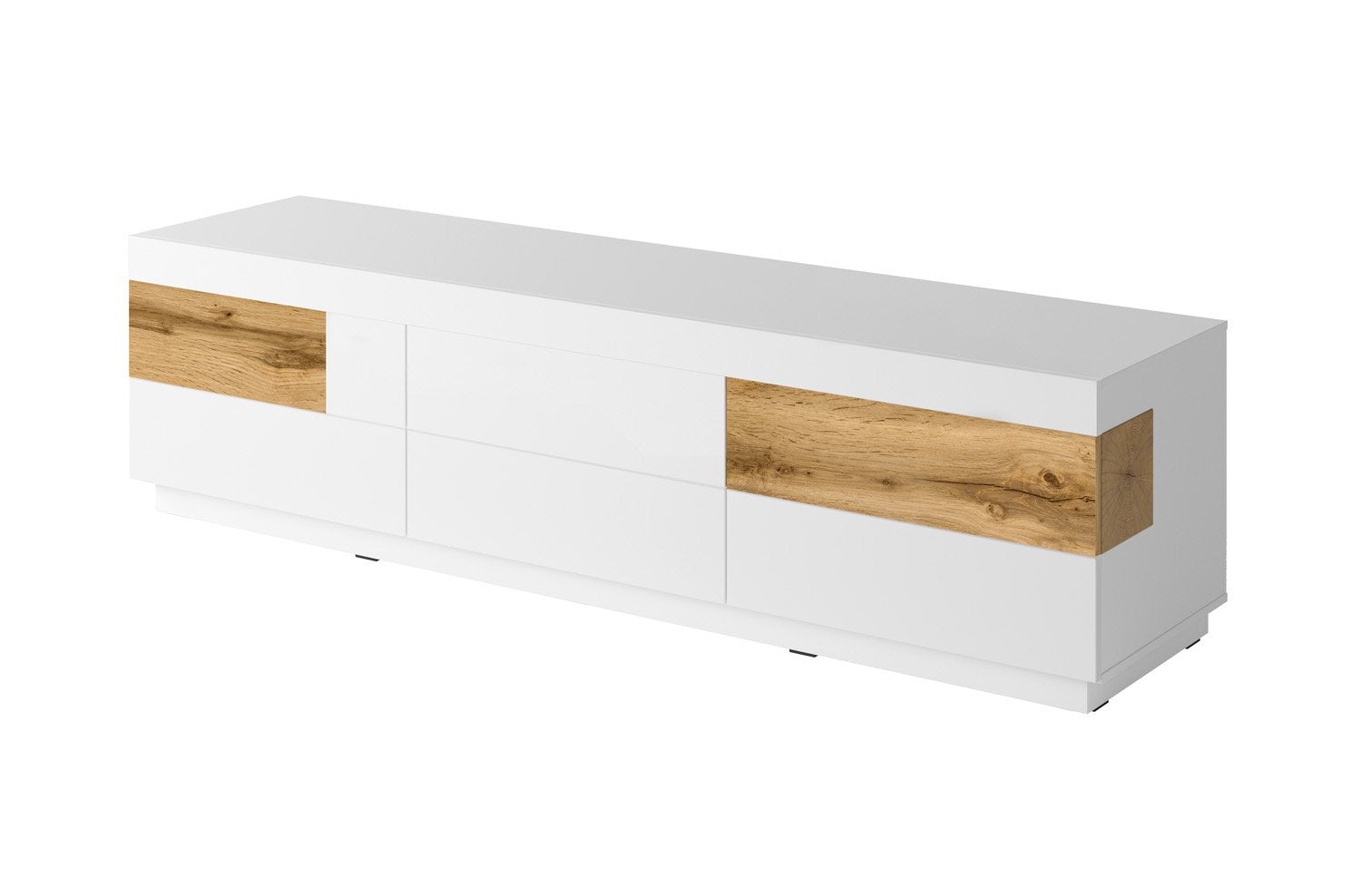 View Silke 40 TV Cabinet 206cm White Gloss Wotan Oak information