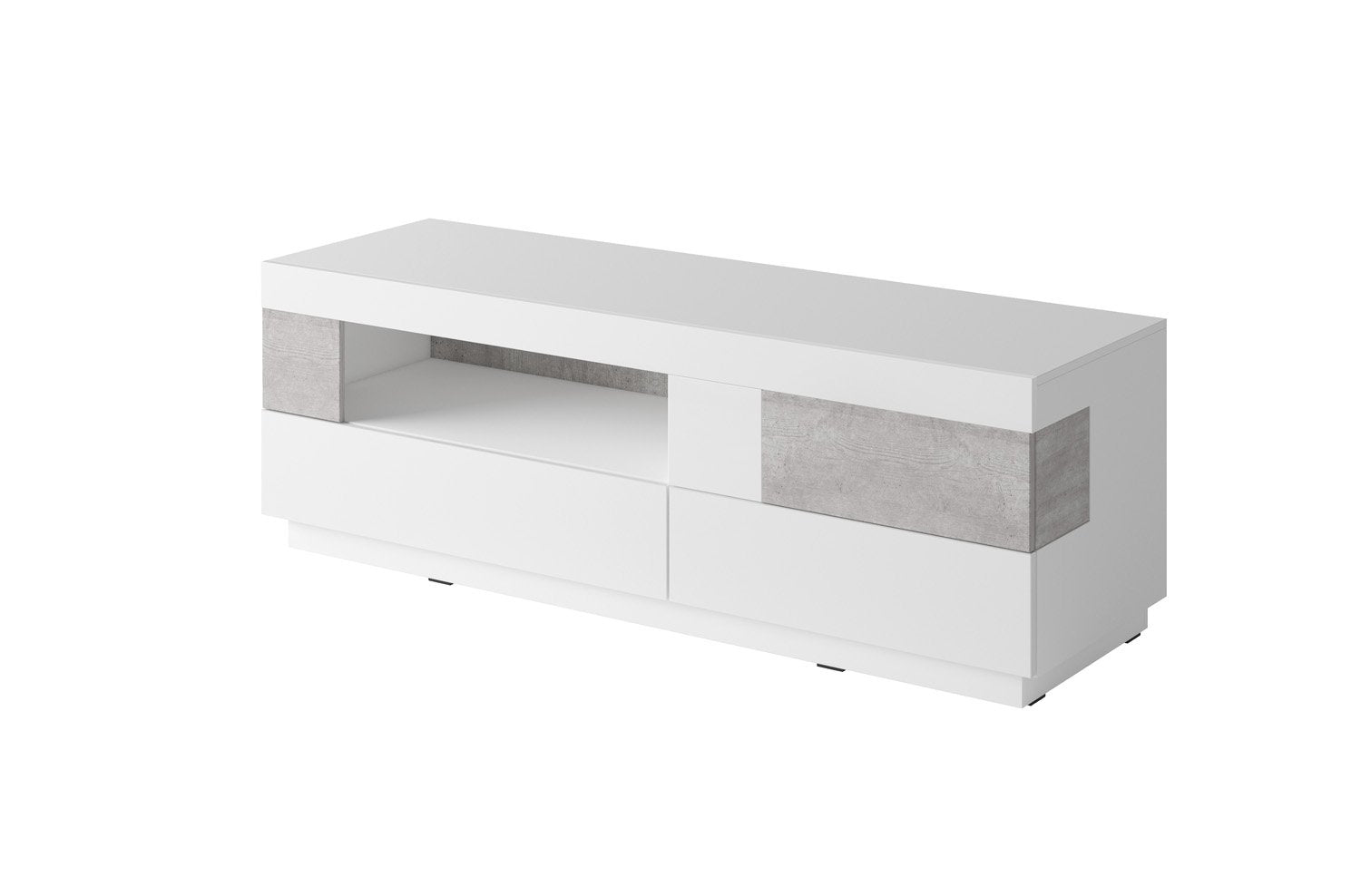 View Silke 41 TV Cabinet 160cm White Gloss Concrete Grey information