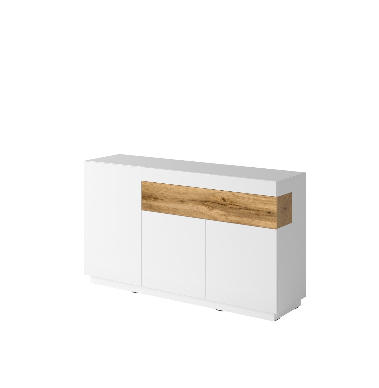 View Silke 43 Sideboard Cabinet 150cm White Gloss Wotan Oak information