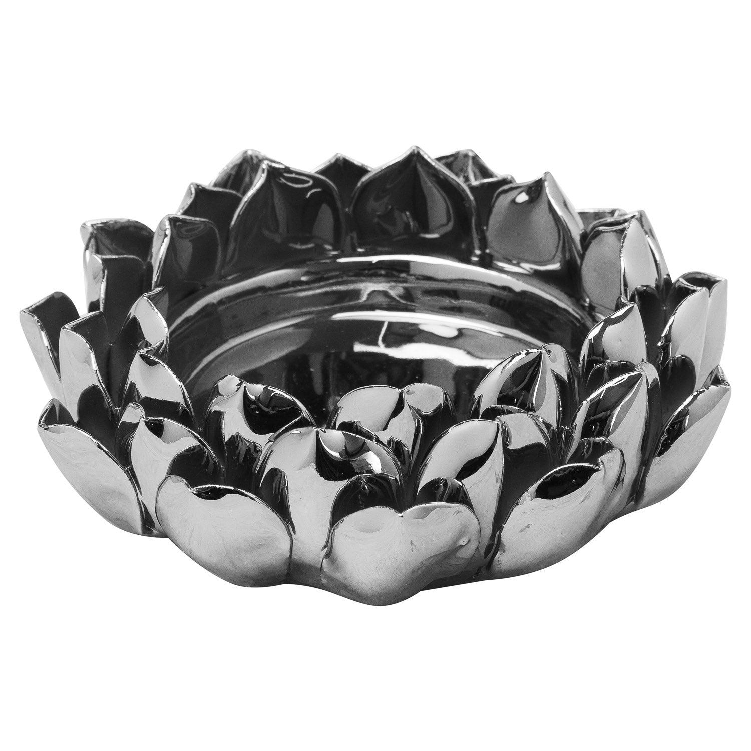 View Silver Acorn Candle Plate information