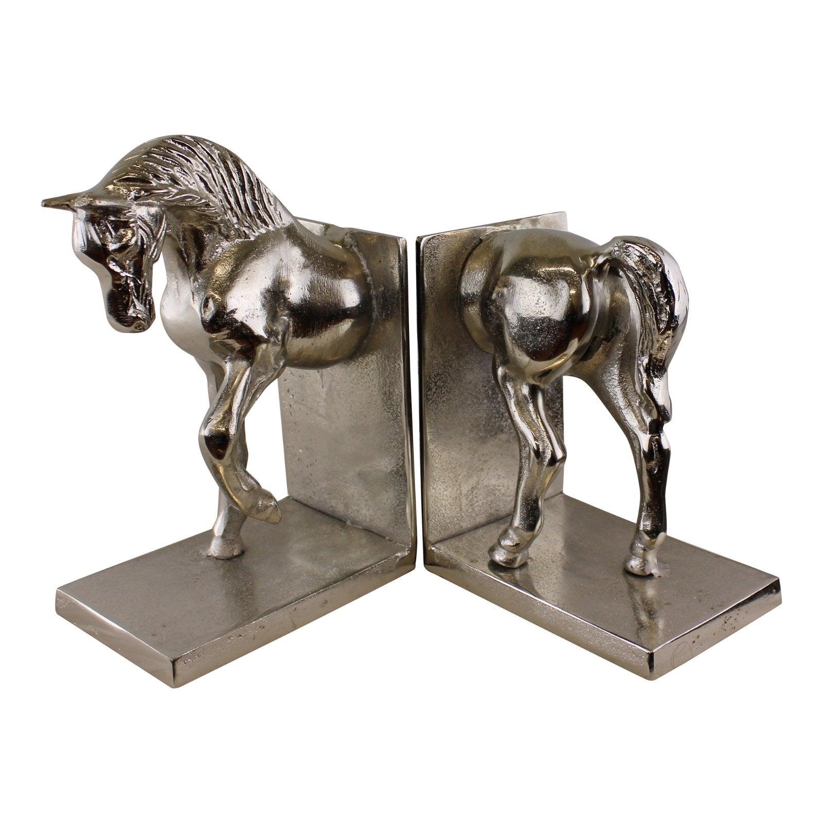 View Silver Aluminium Horse Bookends information
