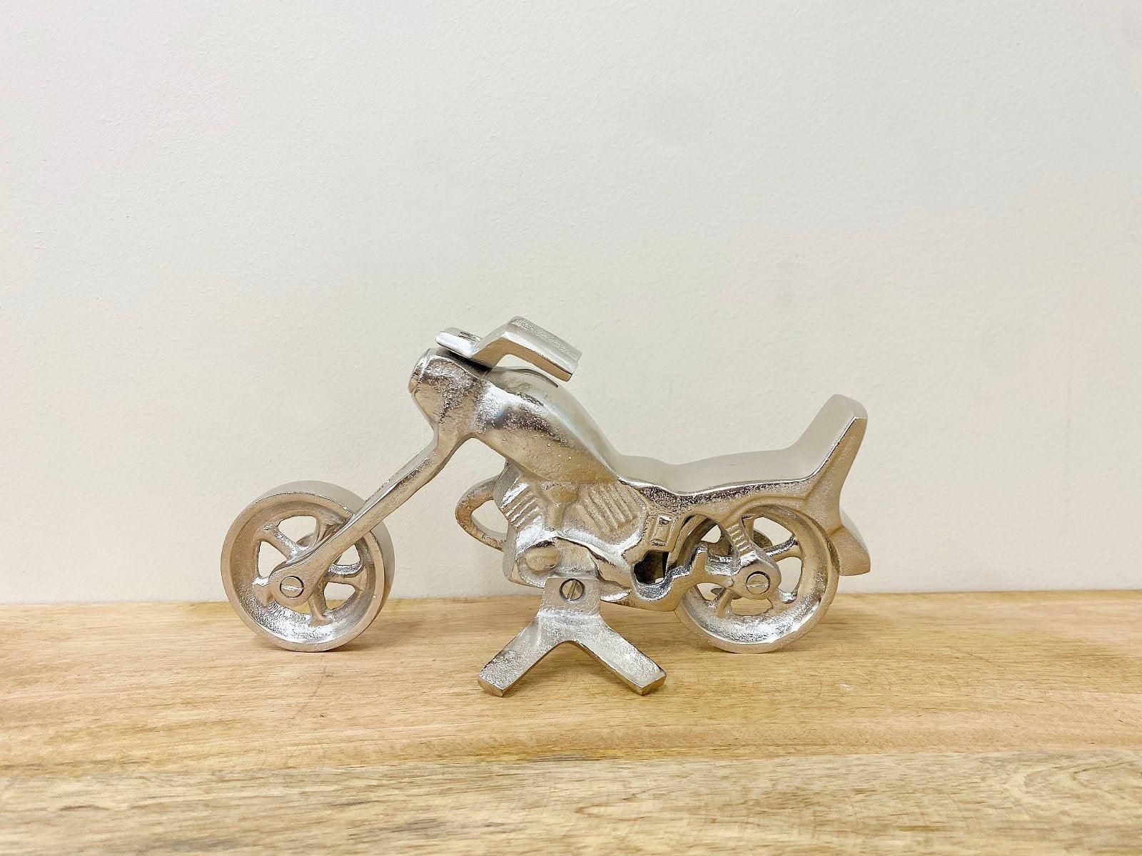 View Silver Aluminium Motorcycle Ornament information