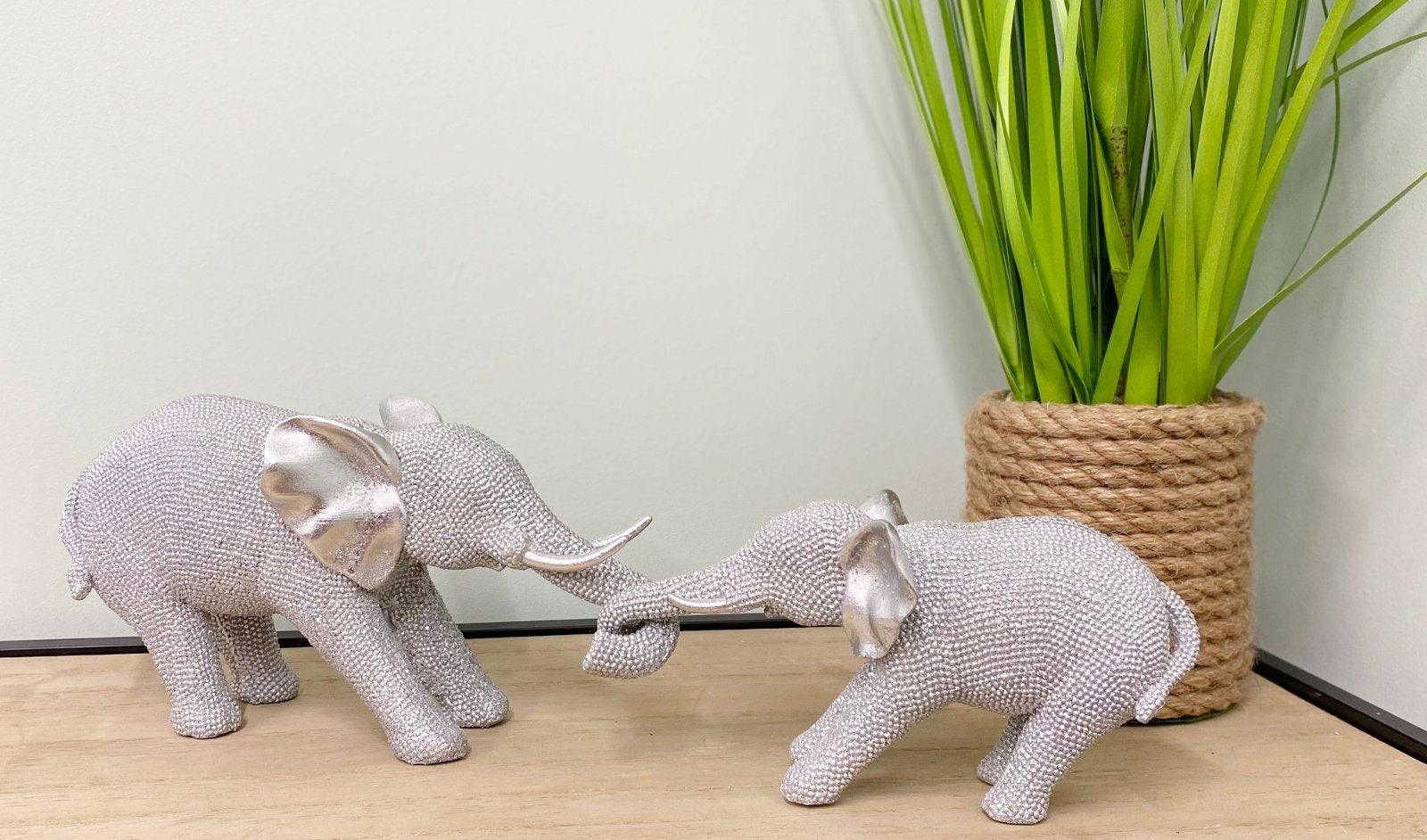 View Silver Beaded Elephants Two Piece Mother Calf information