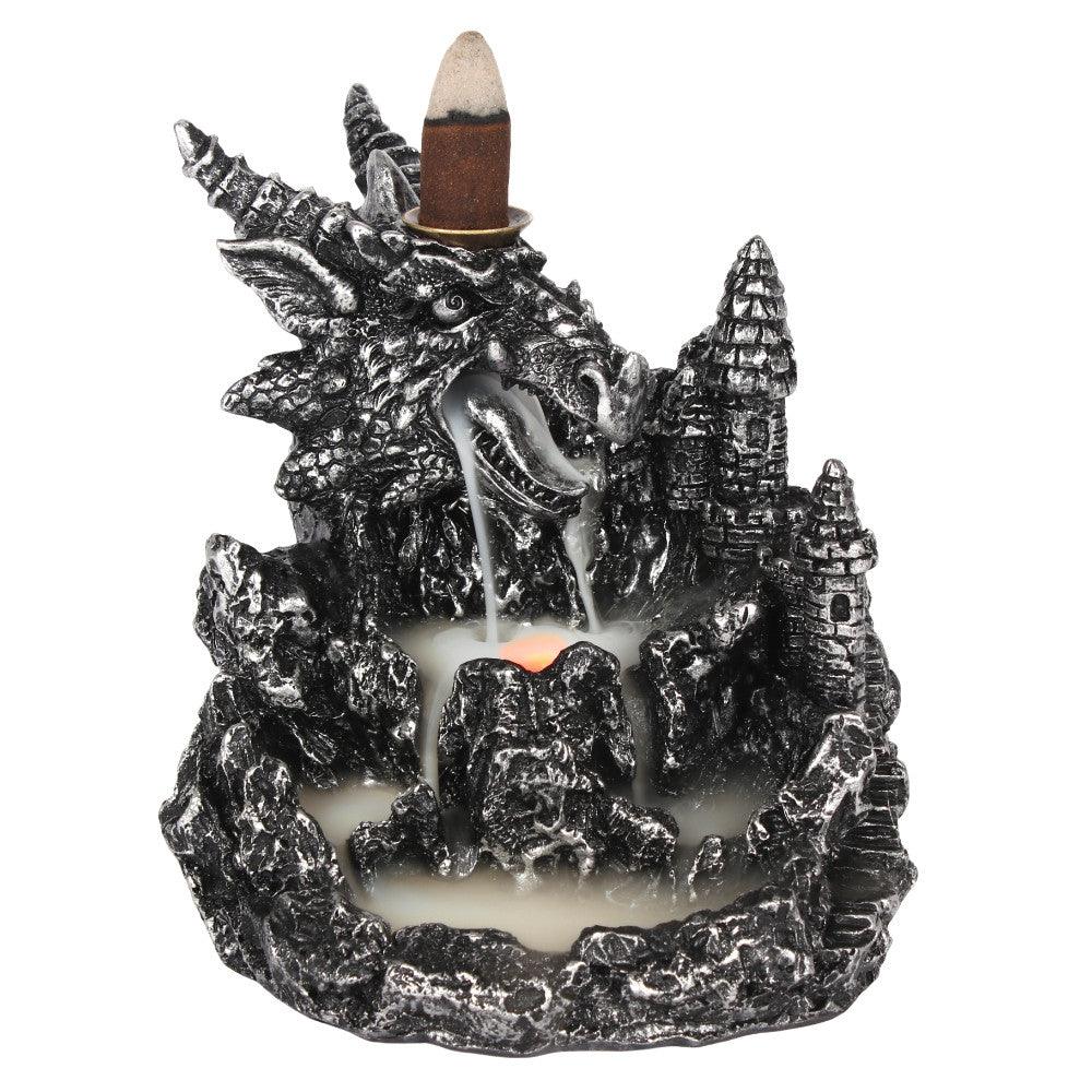 View Silver Dragon Backflow Incense Burner With Light information