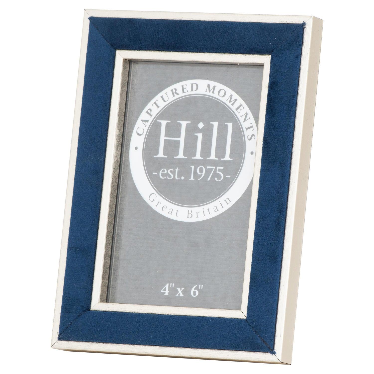 View Silver Edged Navy Velvet 4X6 Photo Frame information