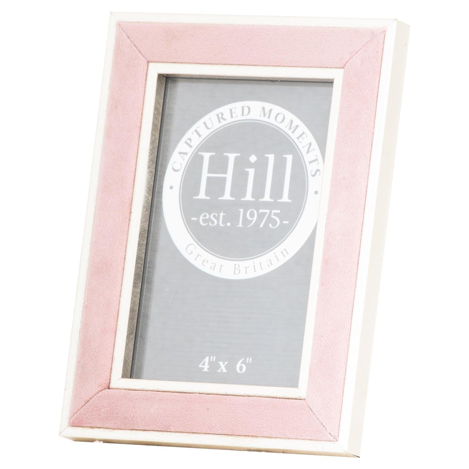 View Silver Edged Pink Velvet 4X6 Photo Frame information