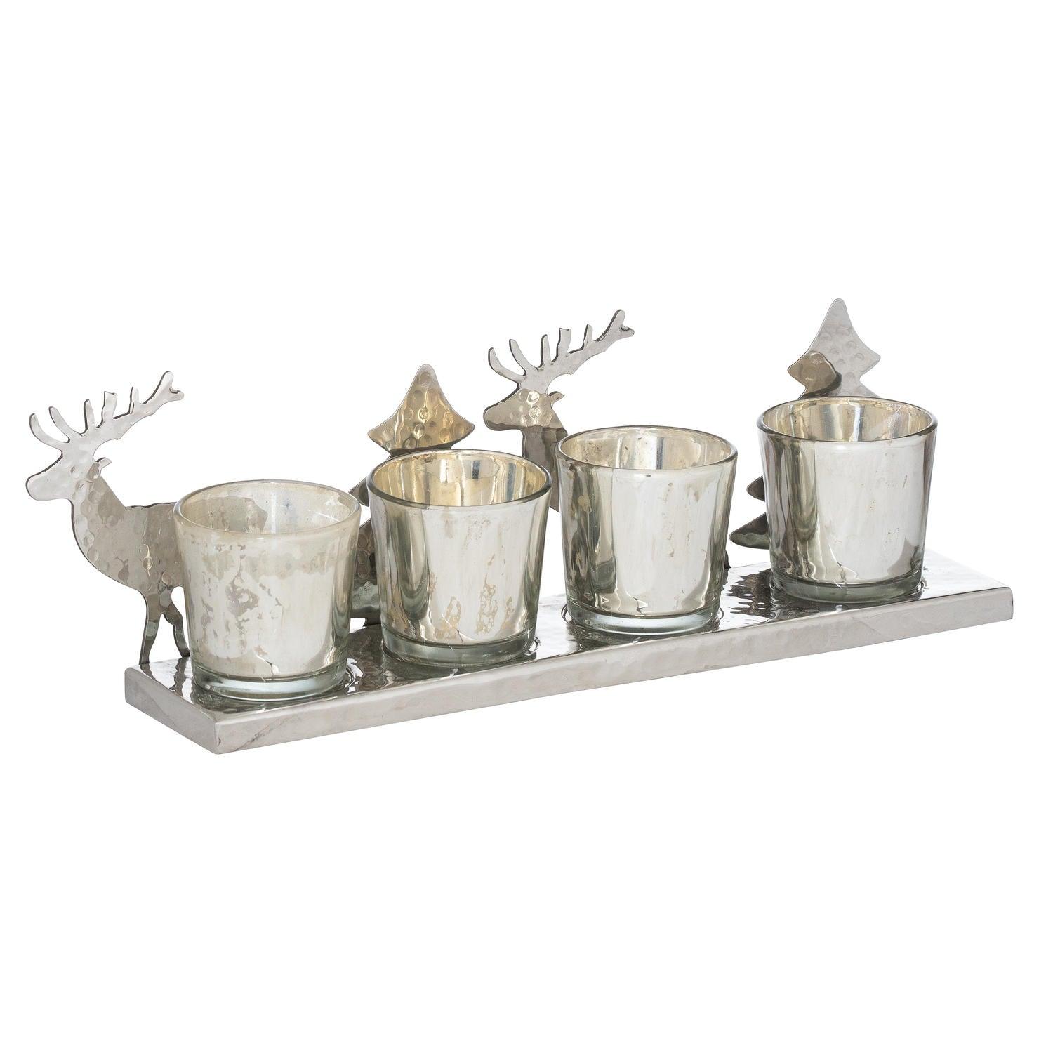 View Silver Four Tealight Holder information