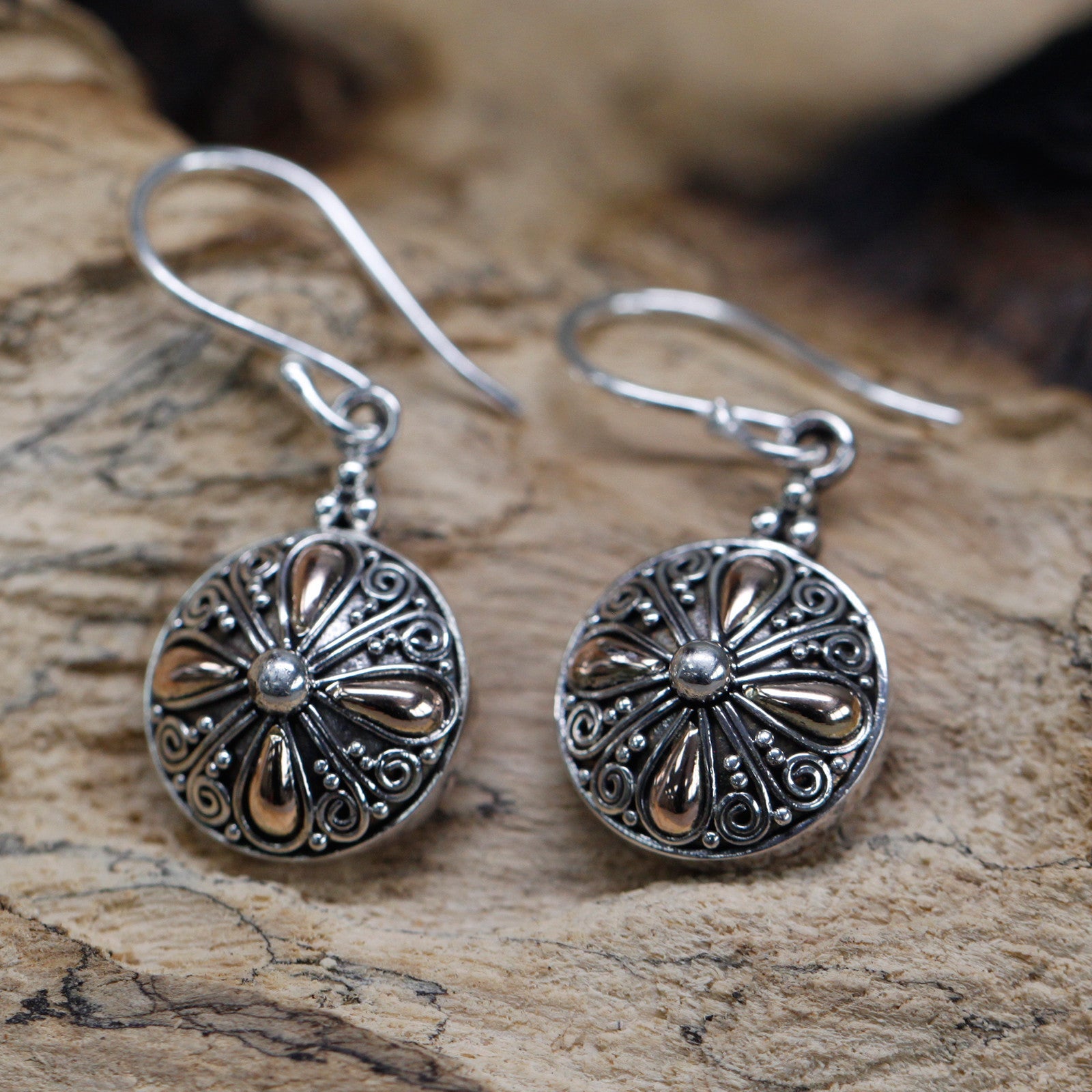 View Silver Gold Earring Classic Round information