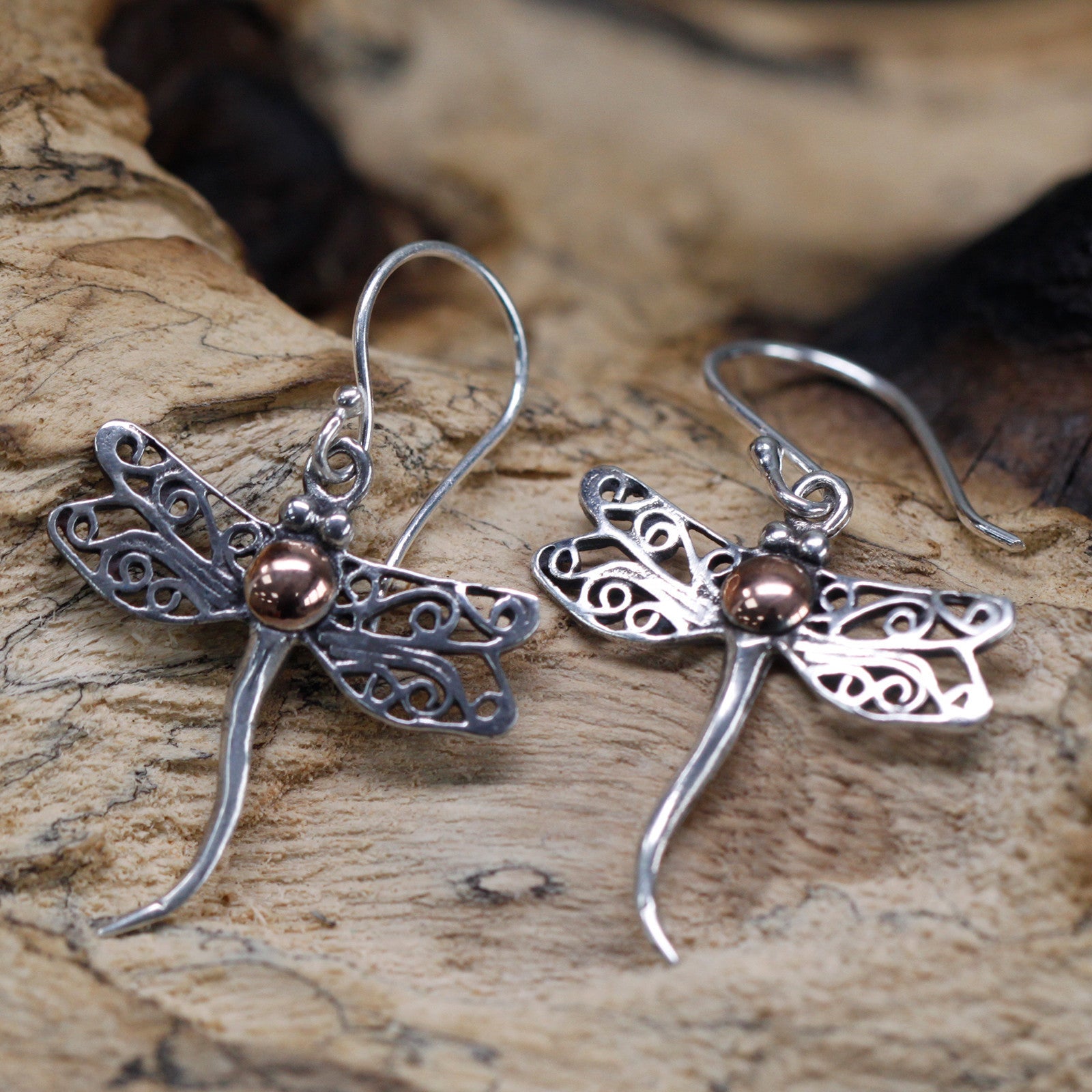 View Silver Gold Earring Dragonflies information