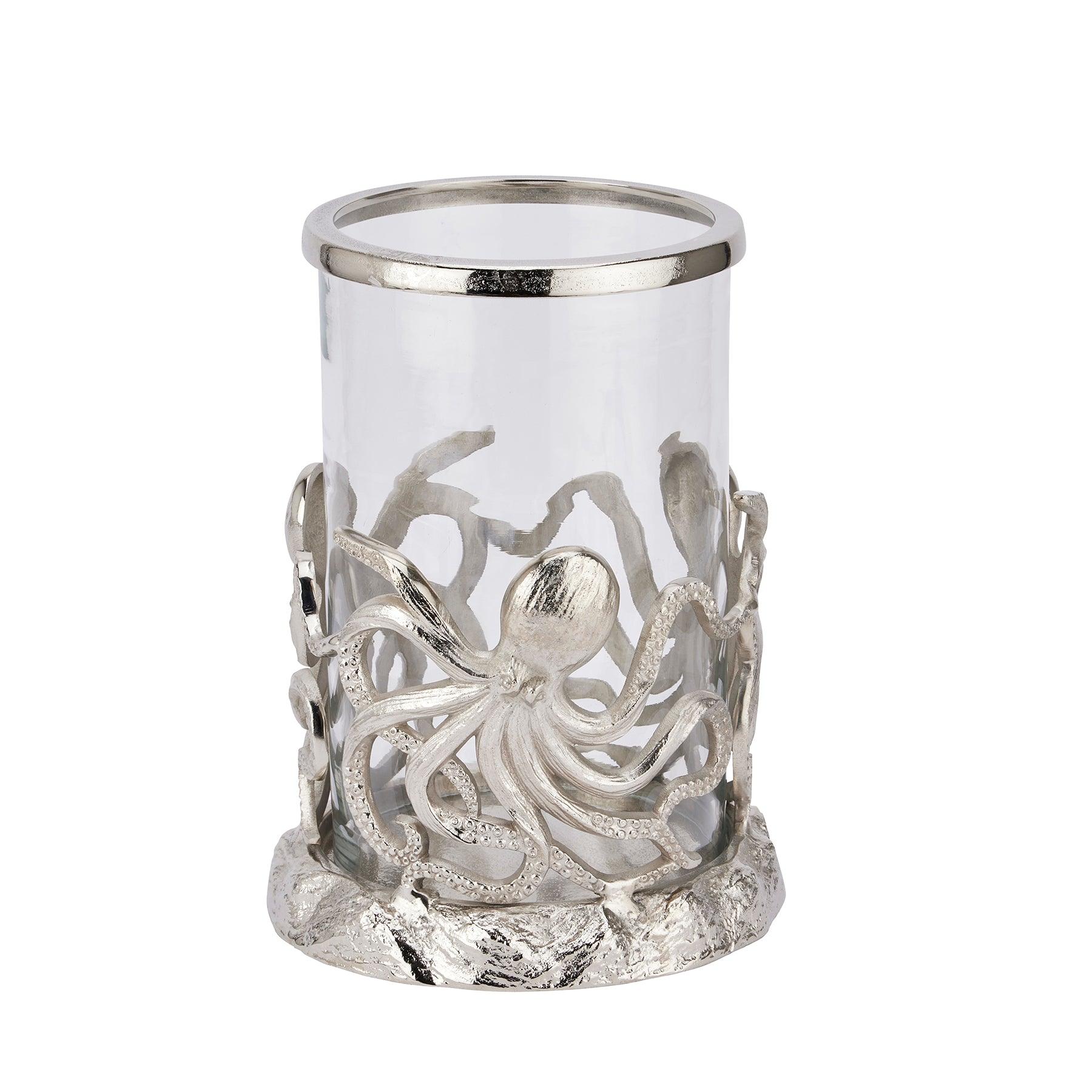 View Silver Octopus Candle Hurricane Lantern information