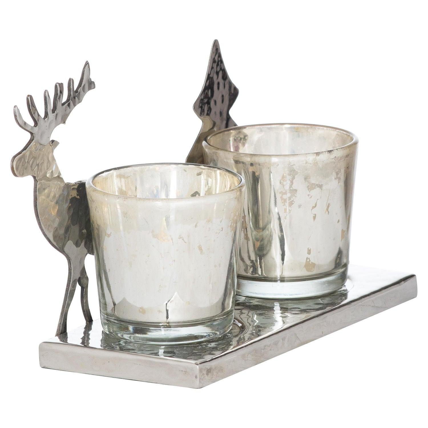 View Silver Two Tealight Holder information