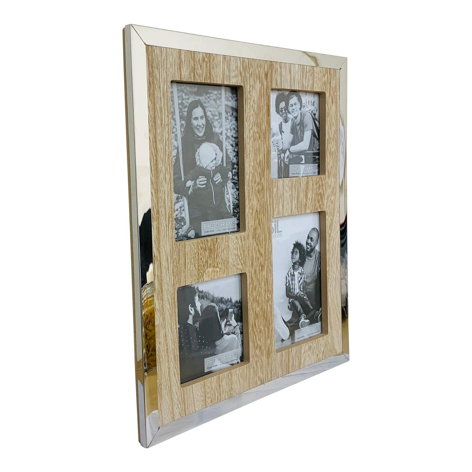 View Silver Wooden Multi Photo Frame information