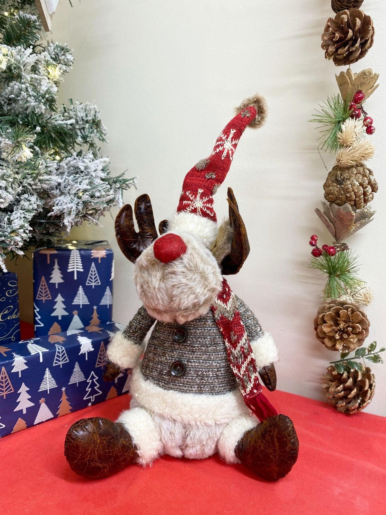 View Sitting Reindeer With Knitted Coat information