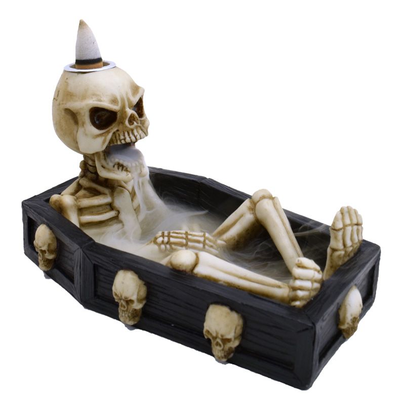 View Skeleton in the Coffin Backflow Incense Burner information