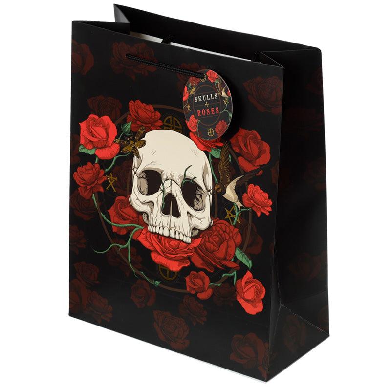 View Skulls and Roses Red Roses Large Gift Bag information
